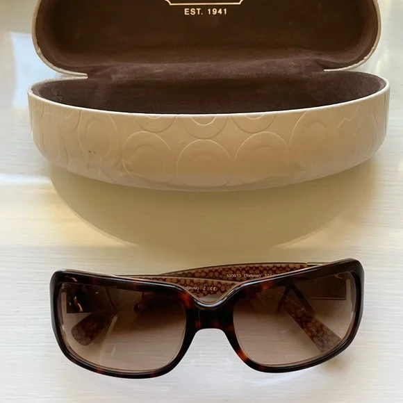 COACH Tortoise Shell Glasses W/ Case Women main image 4
